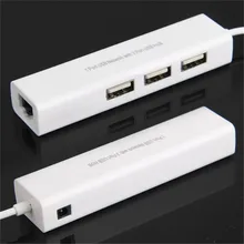 D3 Высокое качество USB концентратор с сетевым адаптером USB к RJ45 Lan карта Ethernet сетевой адаптер кабель+ 3 порта концентратор для Win 8