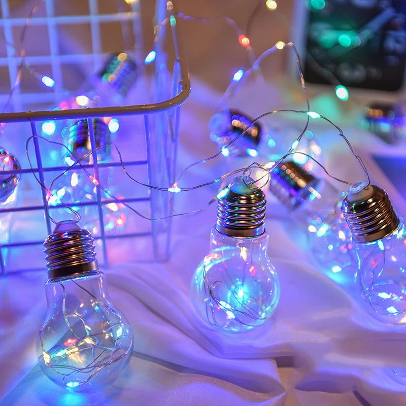 

100LED Fairy Mini Transparent Bulb Copper Wire String Lights 3M LED Decoration For Christmas guirlande exterieur