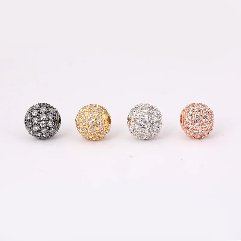 

KANGKANG 2018 Hot Selling pave CZ 4 color Ball Jewelry Accessories de bijoux Smykker