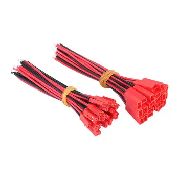 

20Pcs JST Male Cables + 20Pcs JST Female Cables 24 AWG 2 Pin Connector Wire for RC Lipo Battery