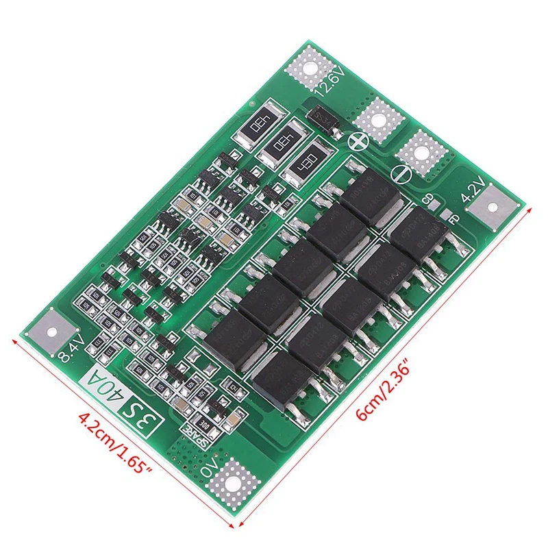 FULL-3S 40A 18650 литий-ионная батарея зарядное устройство Защитная плата Pcb Bms для электродвигателя 11,1 В 12,6 в Lipo ячеечный модуль