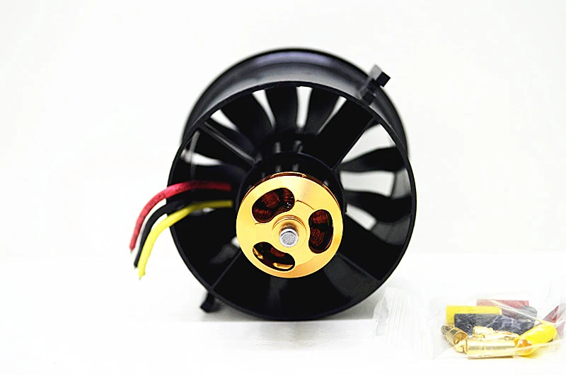 QX-Motor 70mm EDF Ducted Fan Set 12 Blades with 4s Motor QF2827 2600KV Brushless Outrunner Motor for RC Jet AirPlane X5