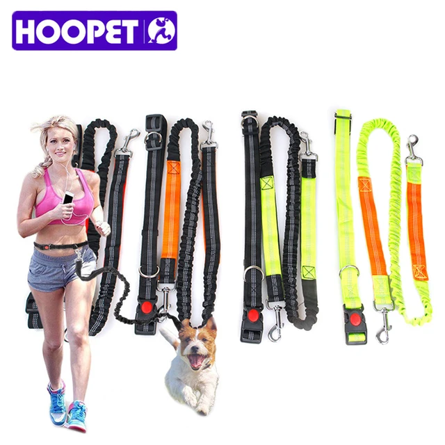 Hands Free Pet Dog Running Leash High Elastic Nylon Band Jogging Walking Exercise Retractable Leash Strip Pet Accessories