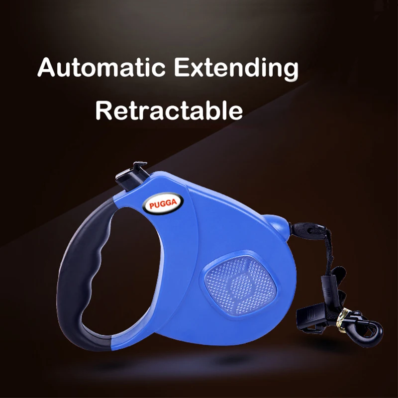 5M 8M Reflective Retractable Dog Lead Leash Night Luminous Dog Training