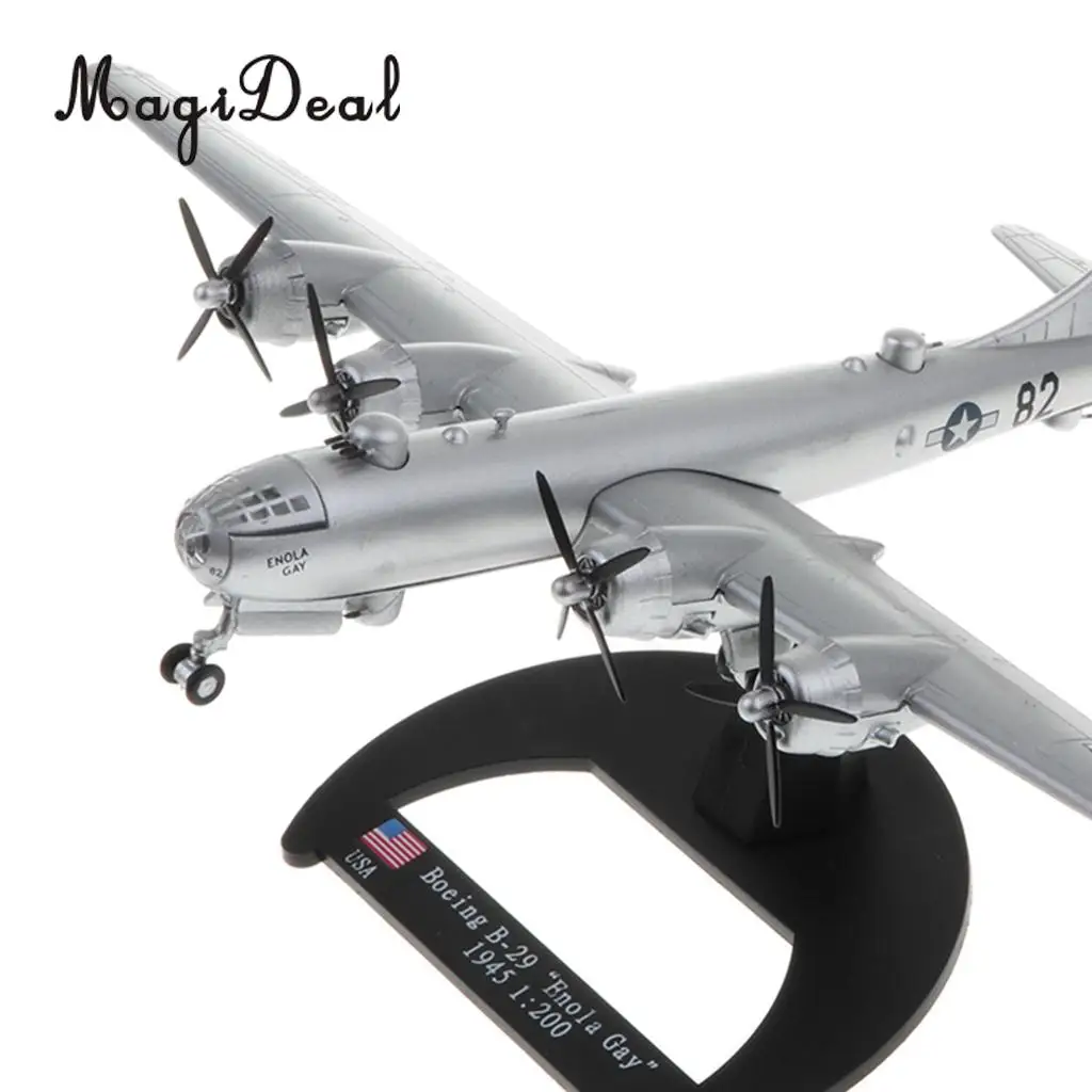 1/200 Diecast WWII US Boe ing B-29 Enola Gay Aircraft - Superfortress Bomber Warplane Model Airplane Toy Collectibles Home Decor