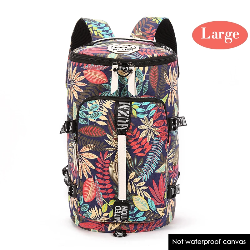Banana Leaf Women Sports Gym Totes Bag Multi-Function Nylon Travel Shoulder Bag