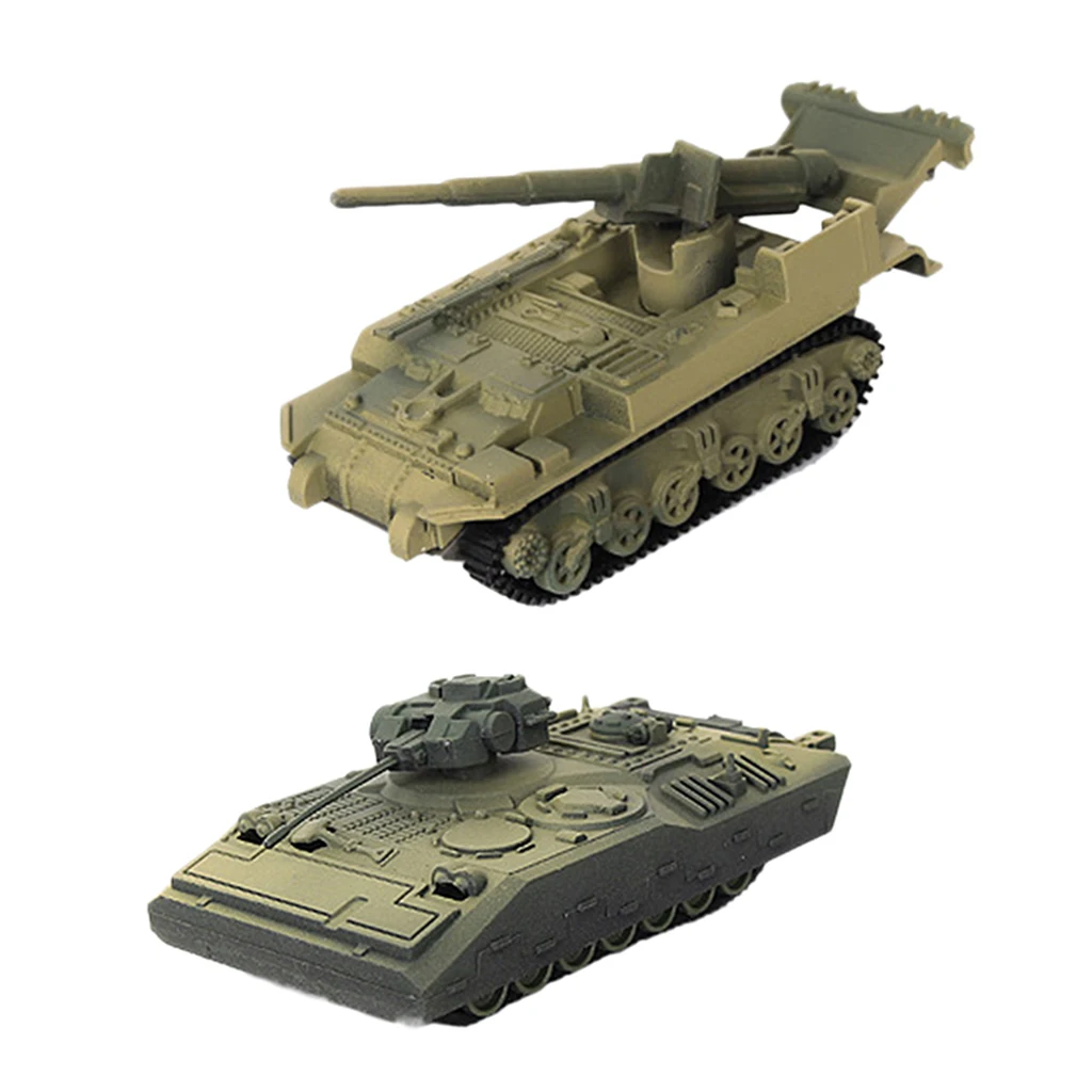 8 Pieces 4D Modern Tank Model 1:72 Heavy Tank Sand Table Model Wargame Game Diorama Scenery Layout