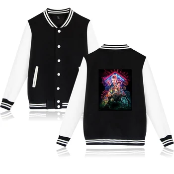 

Stranger Things Printed Men Women Long Sleeve Jacket Sweatshirts Tops Baseball Jerseys Sportswear Couple Cotton Jacket