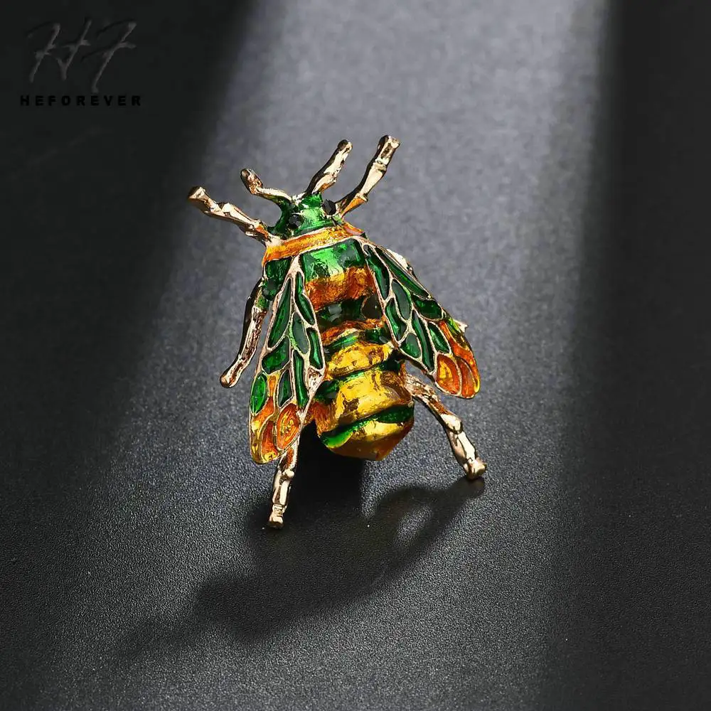 

Summer Gold Color Coloured Drawing Three-dimensional Little Bee Brooch for Women Trendy Cute Fashion Jewelry KB079 KB080 KB081