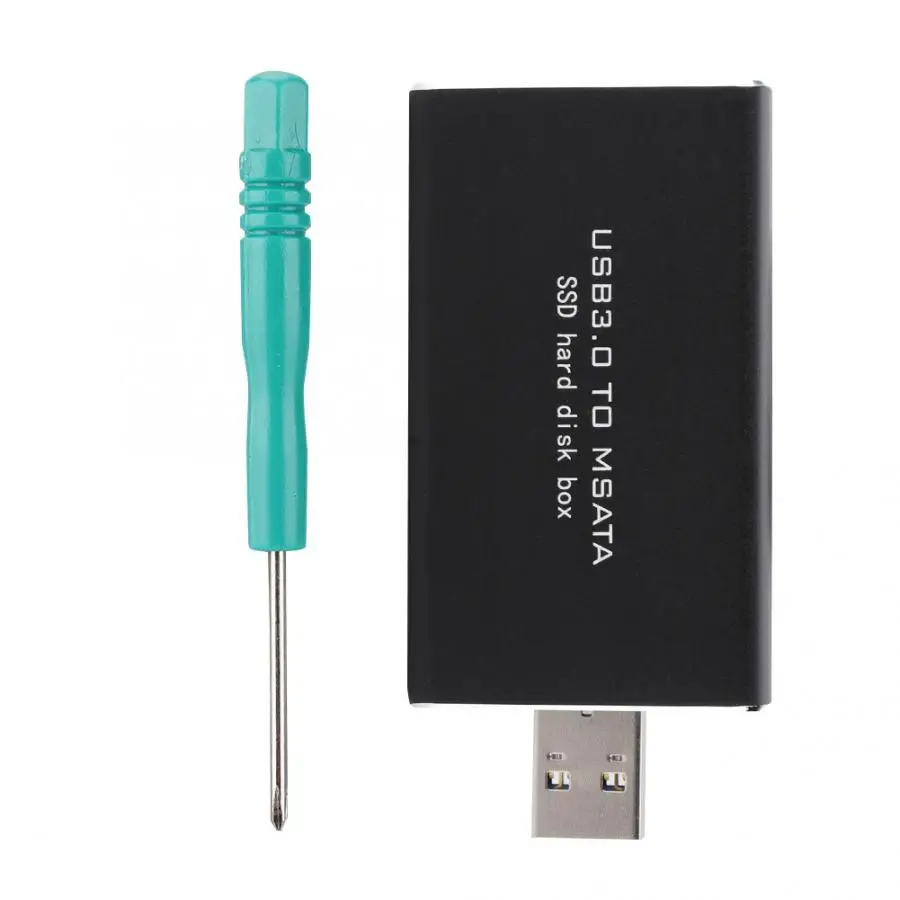MSATA к USB3.0 алюминиевый SATA3 Твердотельный мобильный жесткий диск коробка ASM1153E поддерживает обрезку жесткого диска коробка
