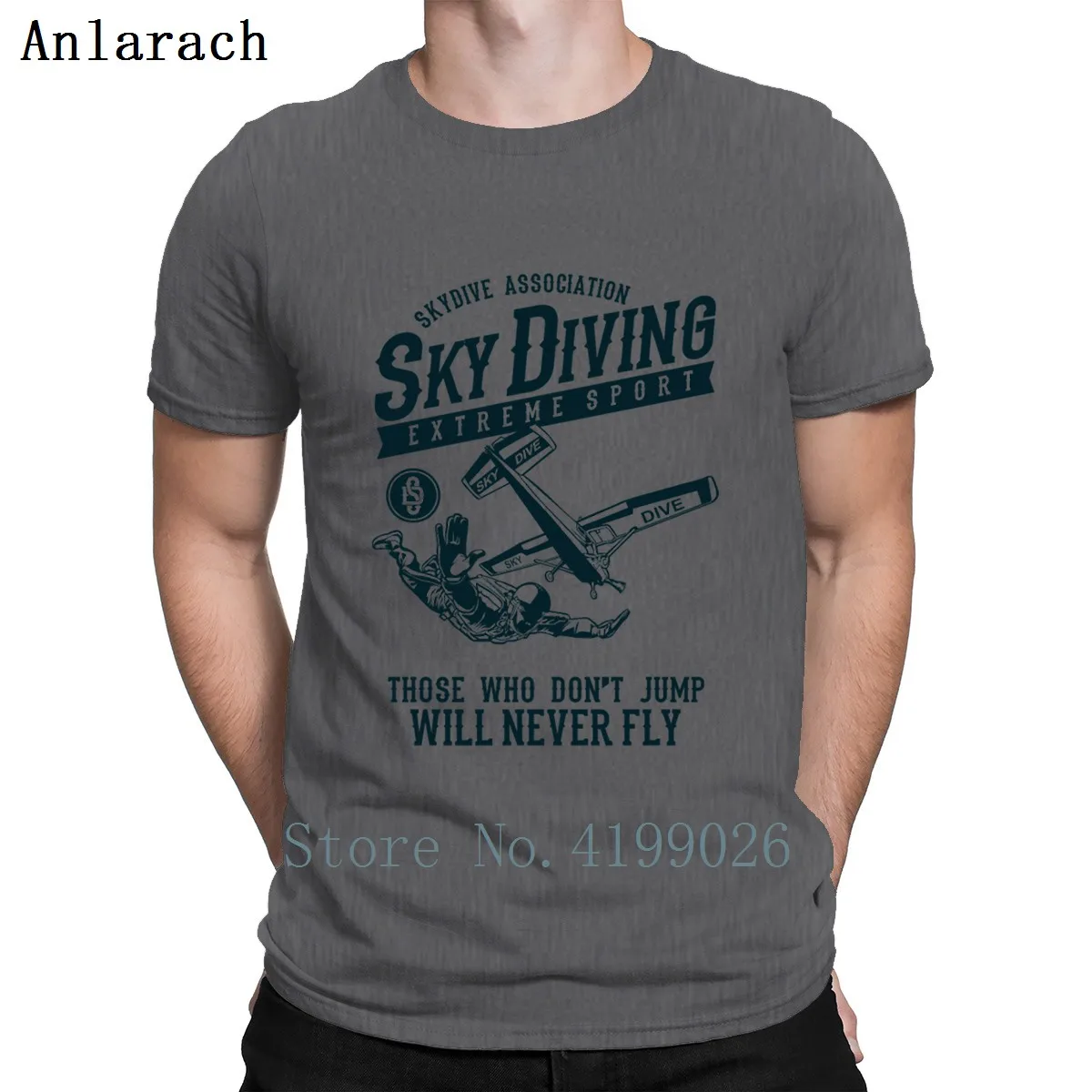

Sky Diving Extreme Sports Design Paragliding T Shirt Summer 2019 Unique Fashion Black Shirt Fitness Custom Crew Neck Men Tops