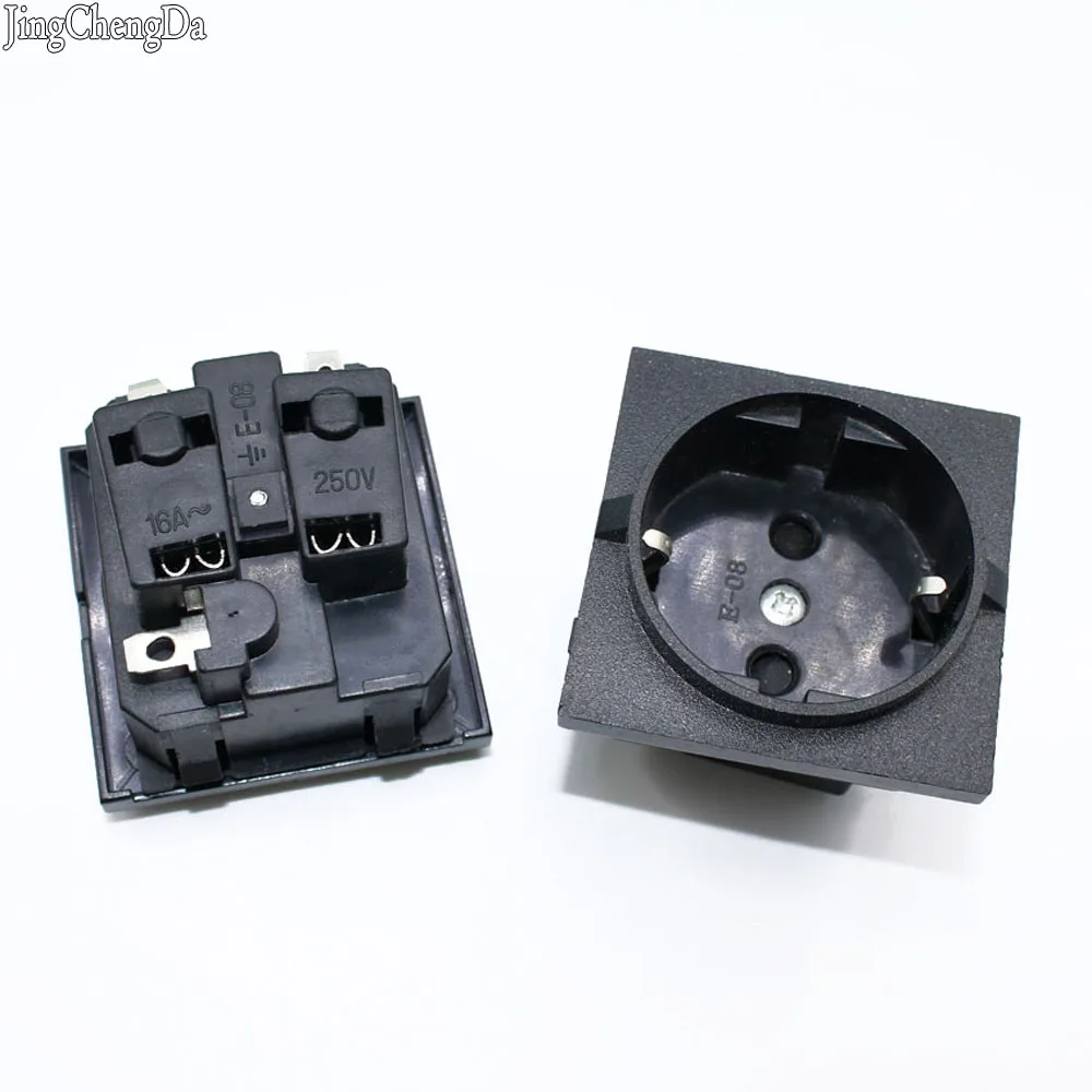 JCD 1PCS E 08 Germany European AC Power Socket 16A 250V Korea Wiring