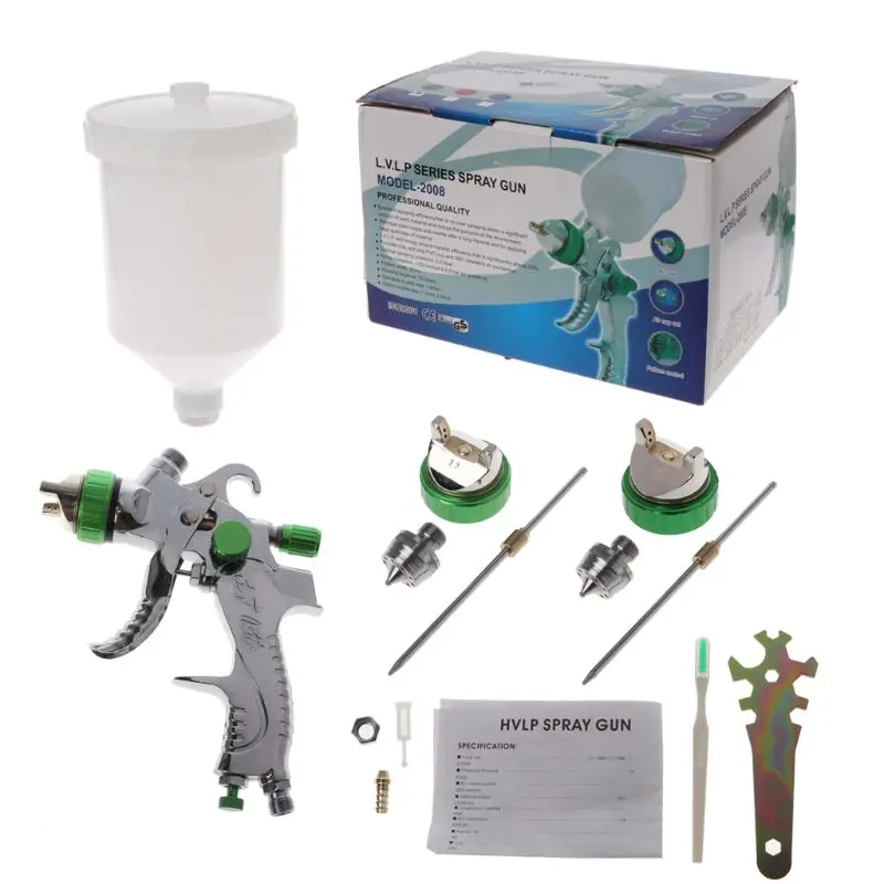 

1.4/1.7/2.0mm G2008 Nozzles HVLP Spray Gun Set Sprinkling Paint Can With High Working Pressure Professional Atomizer For Car Rep