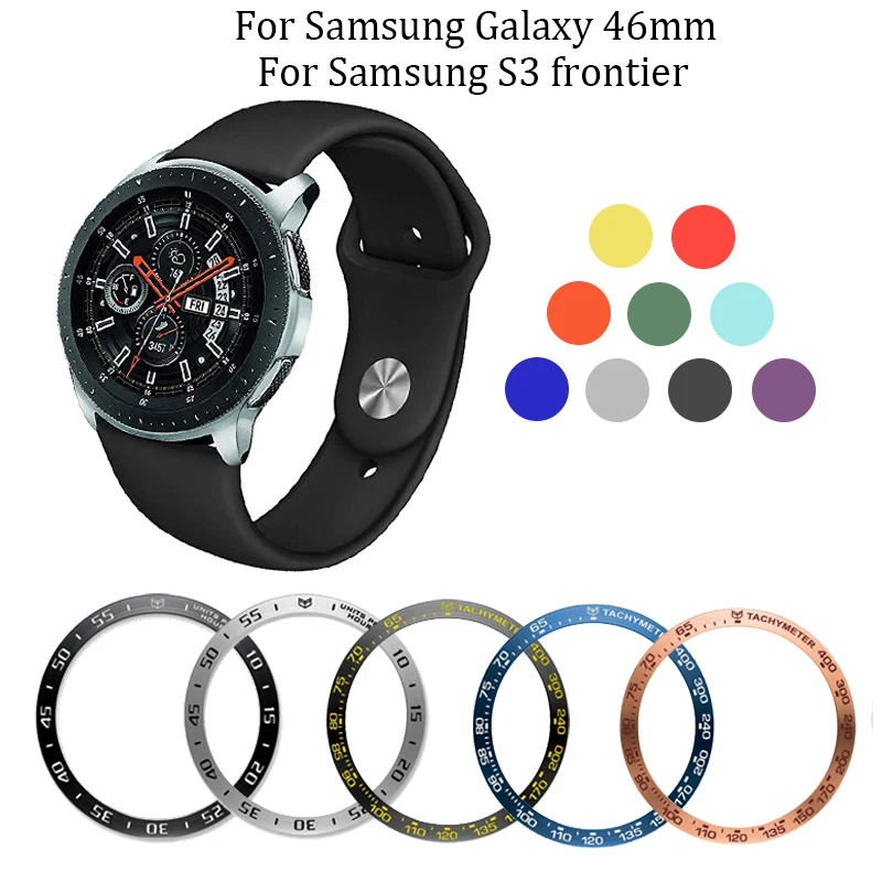 Для samsung Galaxy 46 мм/gear S3 Frontier силиконовый ремешок для часов 22 мм сменный ремешок для часов с кольцом защитный чехол для Galaxy 46 мм