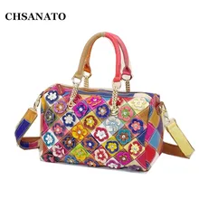 CHSANATO модная сумка из натуральной кожи женская сумка через плечо воловья кожа цветок сумки женские сумки-мессенджеры