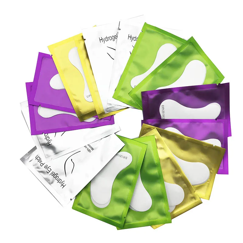 

20/50/100 pcs Eyelash Extension Paper Patches Eye Stickers 4 Color Eyelash Under Eye Pads Eye gel Patches lash extension