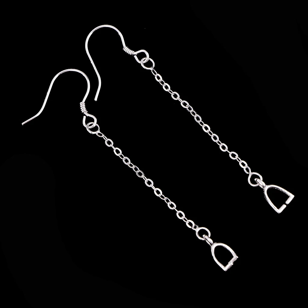 

A Pair of 925 Sterling Silver Ear Clip Earwires Earring Findings Accessories