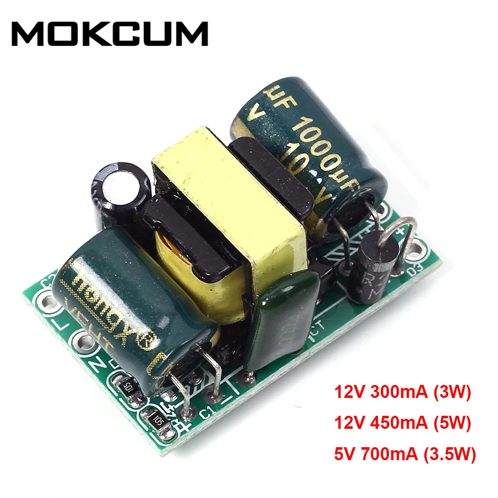 

DC 12V 5V 3-5W AC-DC Step Down Power Supply Voltage Buck Converter Module Driver Over Current Protection Switch power module
