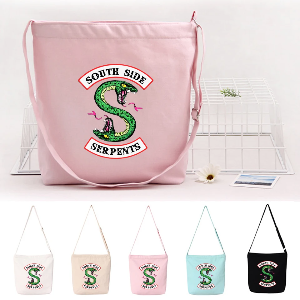 

New Riverdale Bags for women 2018 Fashion Shoulder bags Big bag Canvas Hip Hop South Side New Arrival High capacity bag