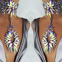 Ladyfirst Boho Multicolored Sexy Luxury Crystal Chokers Necklace&Pendant Collar Wedding Engagement Women Statement Necklace 3898