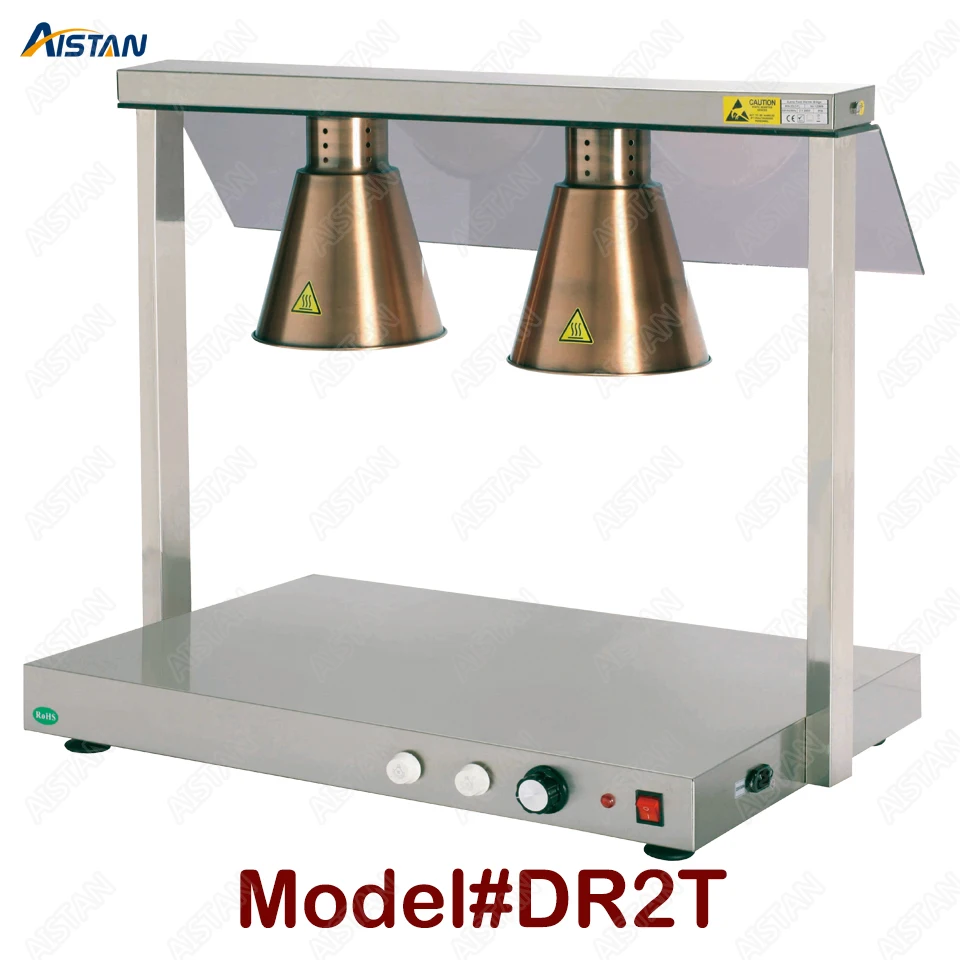 DR1/DR2 Электрический нержавеющий стальной подогреватель еды нагрева согревающая лампа свет для кухонного оборудования