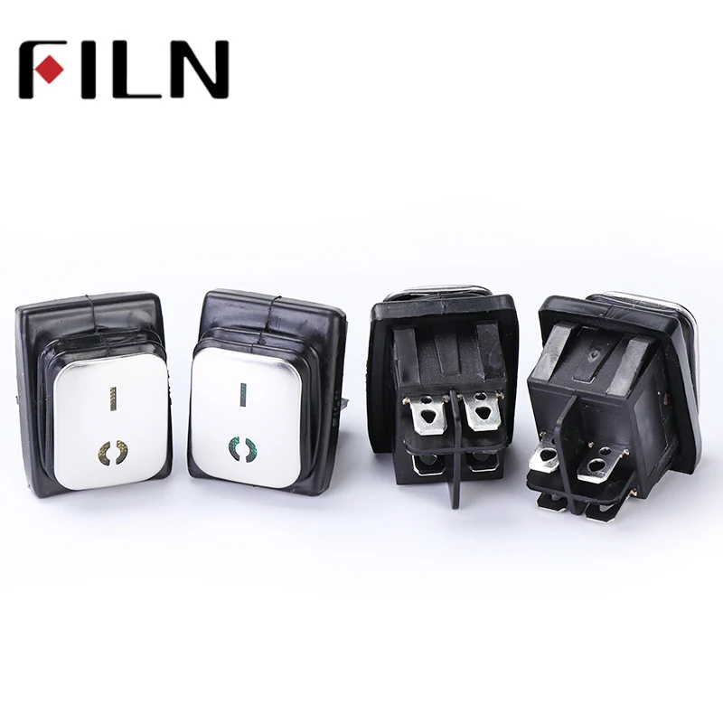 New hote IP67 Waterproof 6V 12V 24V 110V 380V 220V Red Green Blue lamp ON OFF DPST Rocker switch 2