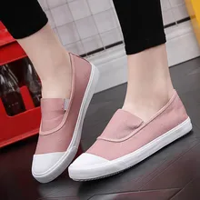 Для женщин Классическая Тканевая обувь плоская эластичная резинка осенние легкие мягкие кожаные туфли на низкой подошве слипоны на платформе из вулканизированной резины Дамская мода повседневная обувь без застежки