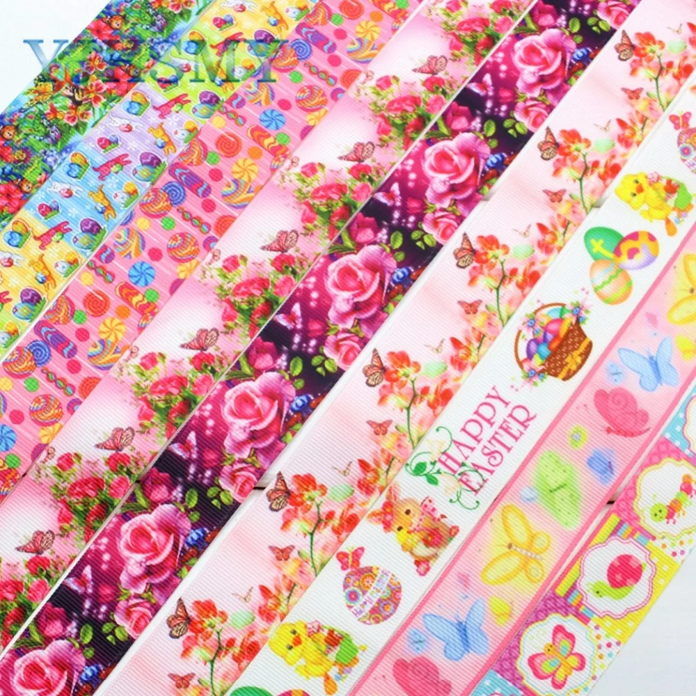 YJHSMY F-17225-1120 10 ярдов 25 мм мультфильм печатных grosgrain ленты DIY ручной работы