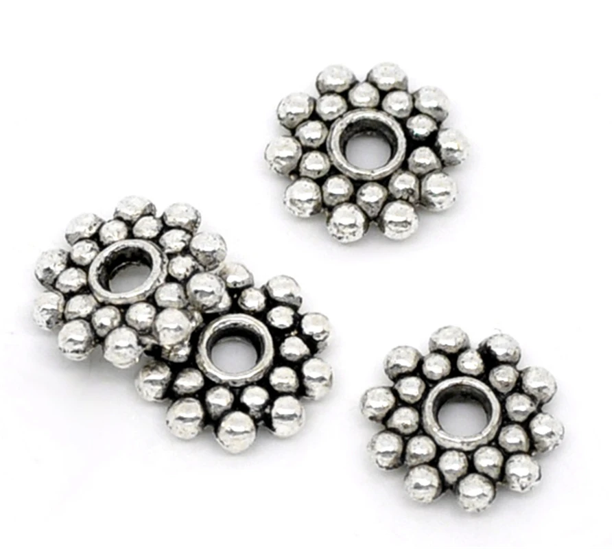 DoreenBeads 100 шт. разделители для снежинок бусины фурнитура диаметр 8 мм. (B00817) иу|jewelry