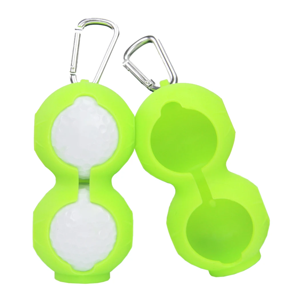 

Sleeve Carabiner Protective Holder Double Keyring Fall Resistant Silicone Soft Durable Portable Golf Ball Cover Gift