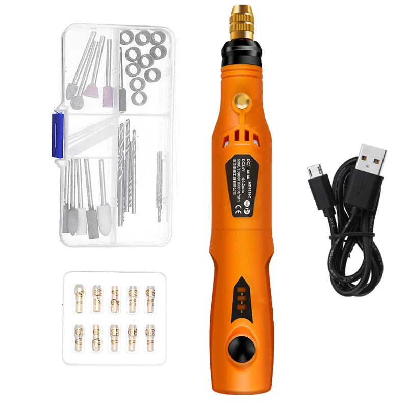

MD3326C USB Charging Rotary Tool Kit 3.6V Cordless Variable Speed Electric Grinder Drill