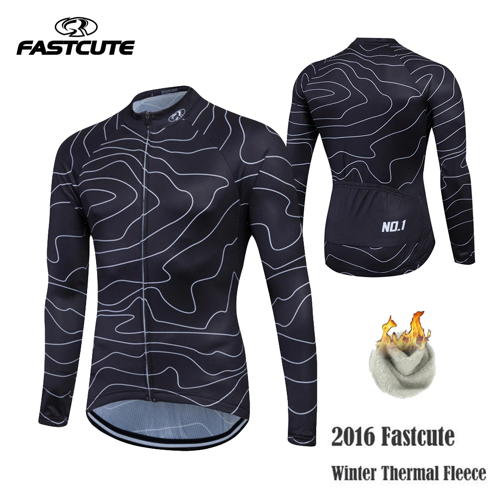 

Fastcute Derk Winter Fleeced Ropa Ciclismo Bike Cycle Maillot Bicycle Wear Cycling Clothing Racing Thermal Cycling Jersey 2016