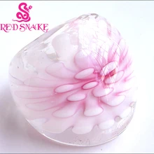 Красная змея модное кольцо ручной работы светильник розовый с цветком полупрозрачные кольца из муранского стекла