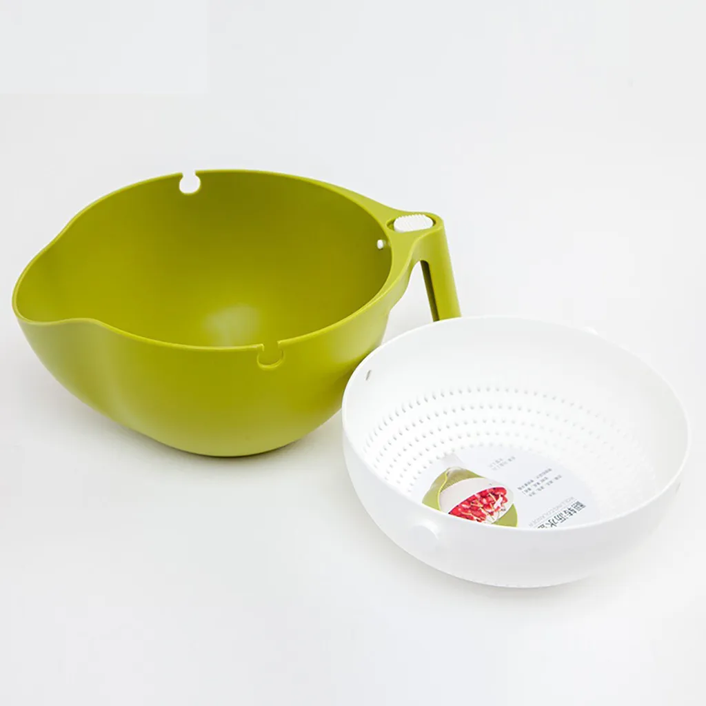 Двойная корзина для слива миска для мытья кухонного сита, корзина для овощей и фруктов мытье овощей, качественные кухонные инструменты для мытья