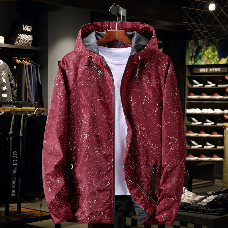 Plus 9XL 8XL 7XL 6XL New Spring Autumn Jacket Men Casual Slim Patchwork Windbreaker Jacket Male Outwear Zipper Thin Coat Plus 9XL 8XL 7XL 6XL New Spring Autumn Jacket Men Casual Slim Patchwork Windbreaker Jacket Male Outwear Zipper Thin Coat