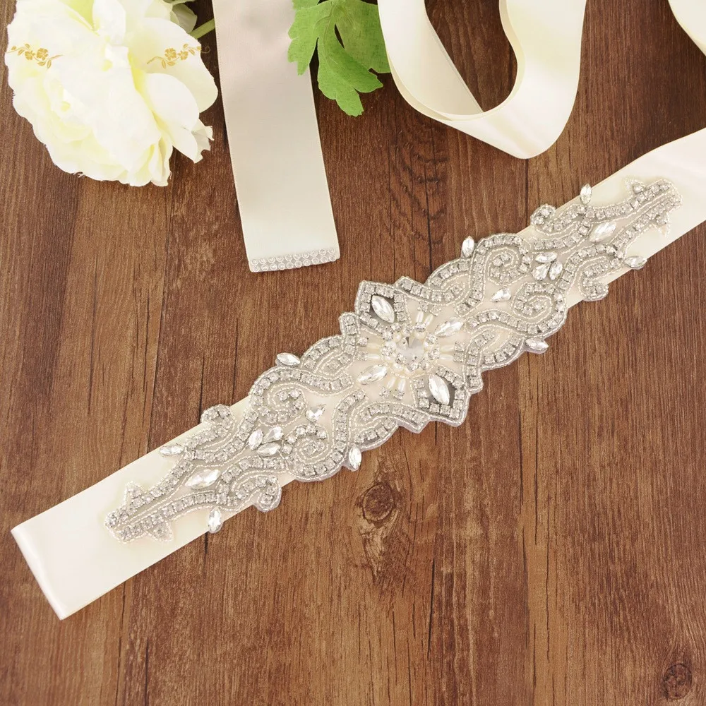 JaneVini блестящие хрустальные стразы Свадебные ремни для невесты Strass свадебный пояс-кушак с камнями женские свадебные аксессуары
