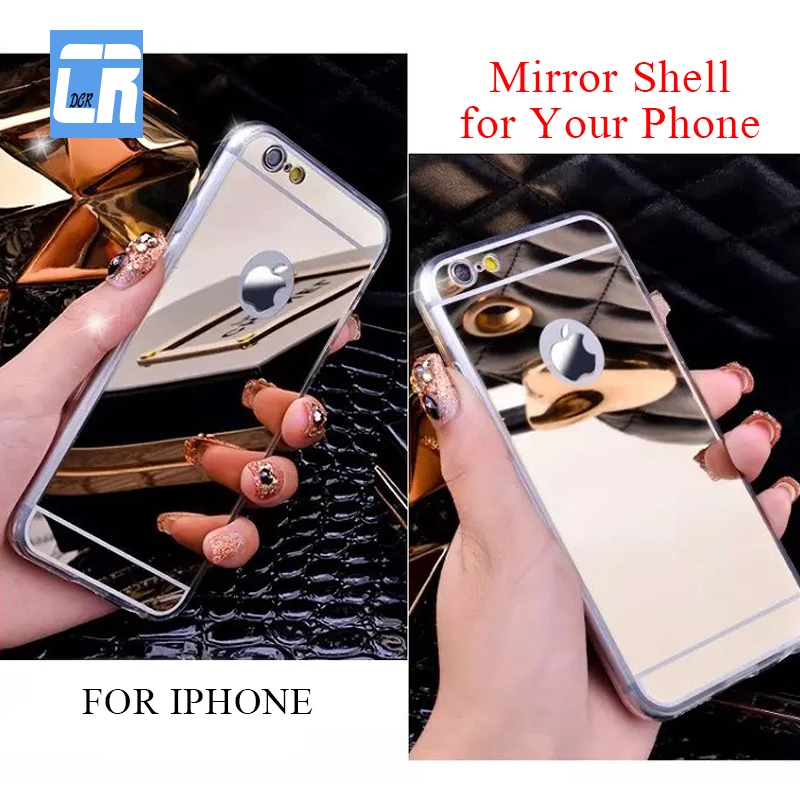 

Luxury Phone Case with Mirror Plated for iPhone 5S 6 7 8 Ultra-Thin Fashionable Soft Case for iPhone 6 7 8 Plus Silicone Case
