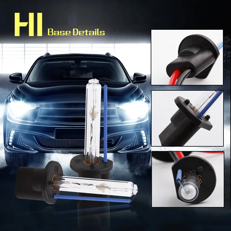 2 шт. HID ксеноновые лампы H7 H1 H11 H3 H8 HB4 HB5 880 881 9005 9006 для автомобильных фар чистый белый налобный фонарь замена лампы D020