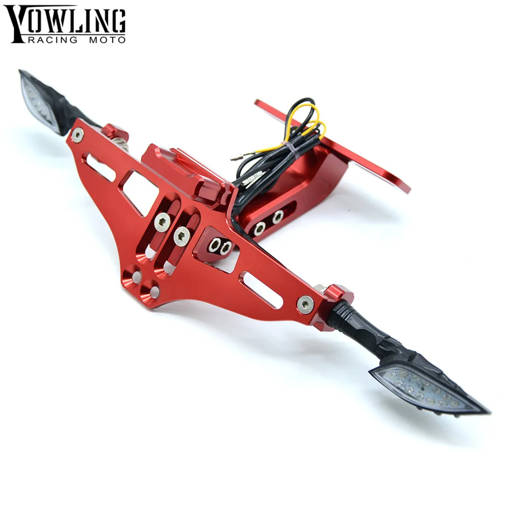 

For SUZUKI Motorcycle CNC Rear License Plate bracket folding with LED Light GSX-S750 GSX-S GSX 650F 750 1000 1250 1400