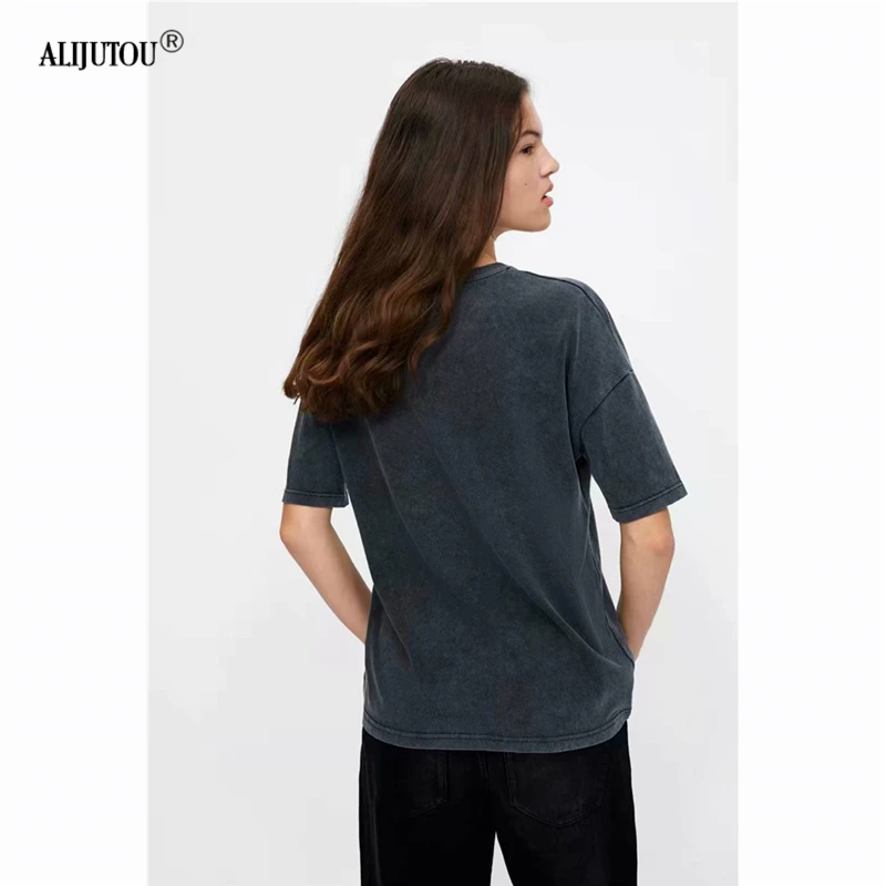 Zaraing Dumbo summer 2019 cartoon gray women's t-shirt o neck short sleeve streetwear tops female tee mujer animal t shirt tee