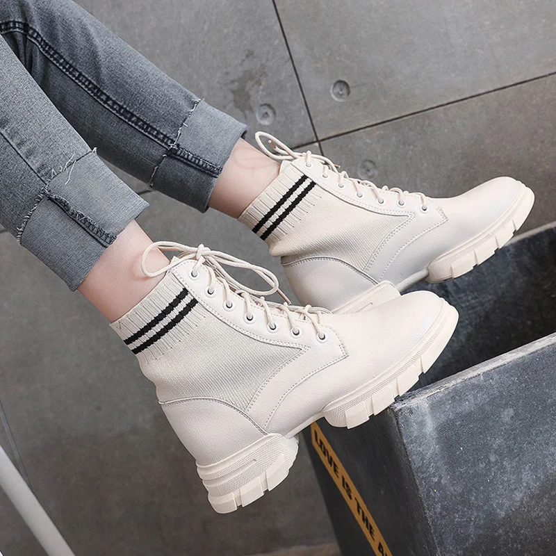 SONDR botas plataforma/ботильоны для женщин цвет бежевый черный botines mujer женская резиновая