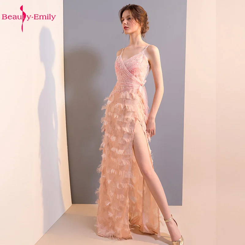 

Beauty Emily Sexy Evening Dresses 2019 Sleeveless Party Dress Backless Tulle Birthday Party Fashion Formal Dress Women Elegant