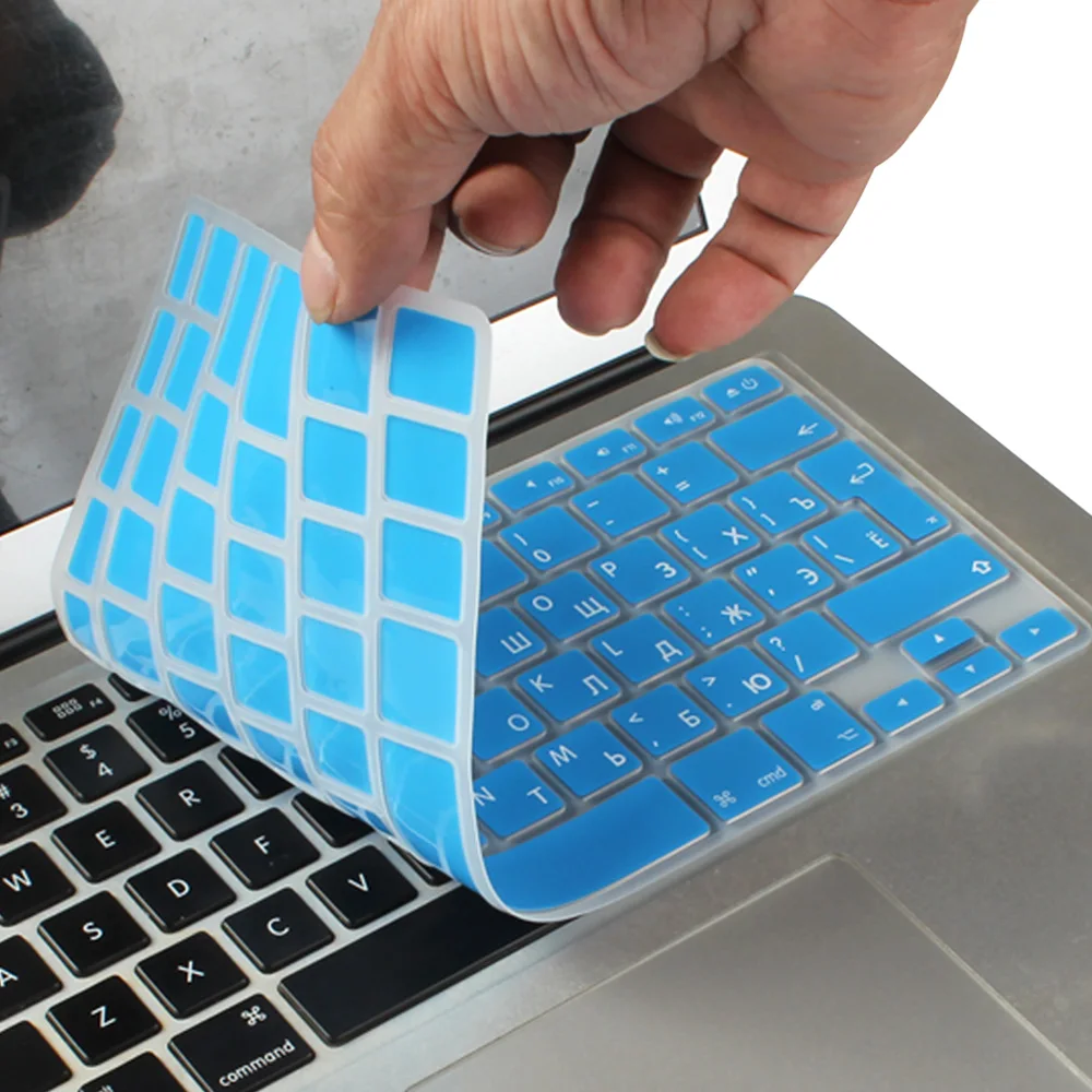 ЕС Версия силиконовая русская клавиатура наклейки защитная крышка для MacBook Air 1" /13" 1" Pro/retina