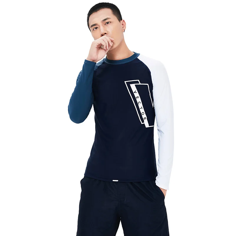 XXL Men Rash Guard Shirts Unique Printing Surfing Diving UPF50+ UV Protection Beach Long Sleeve Swimwear Suit Prevent Jellyfish 4