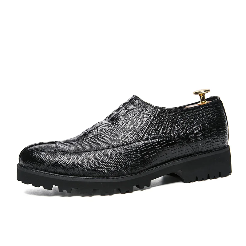 designer snake skin leather men shoes italian luxury brand fish platform party male footwear wedding dress oxford shoes for men (42)