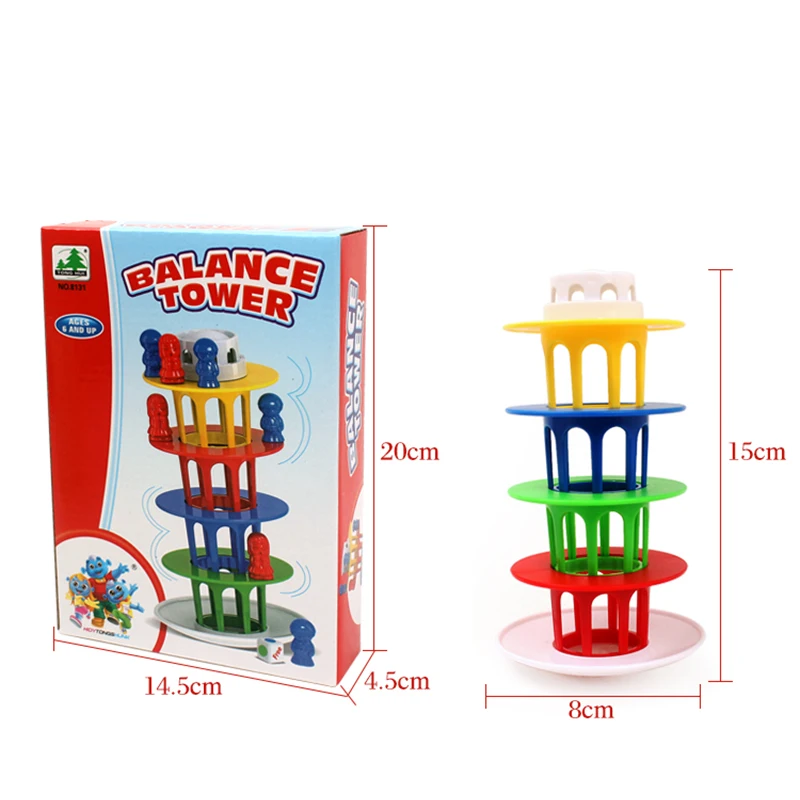 

WOWCHEER Balance Training Board Game Activity Balance Tower Building Blocks Toys Funny Early Educational Toys For Children