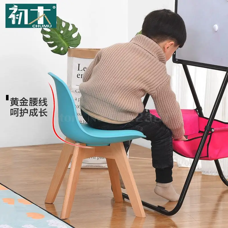 Solid wood children's chair home work chair kindergarten baby dining chair study primary school backrest chair