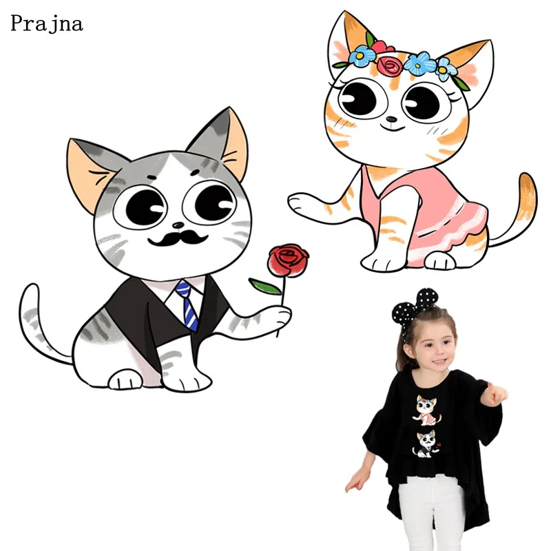 

Prajna Rose Gentleman Cat Heat Transfer Vinyl Paper Transfers Tool Shy Iron On Patches For Clothing Sticker Ballet Press Dress