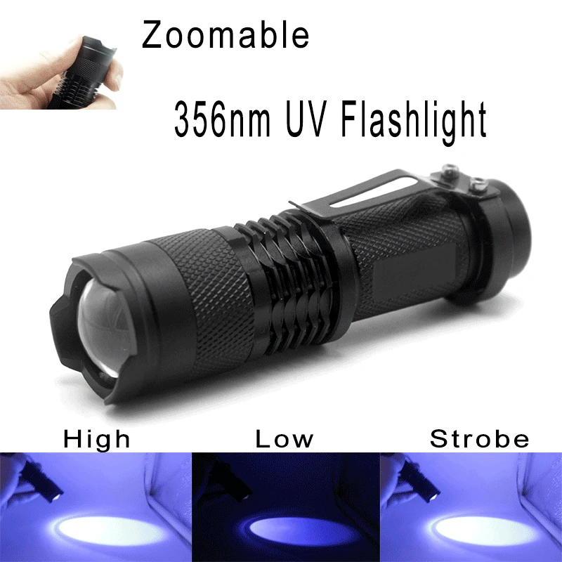 CREE Q5 фиолетовый ультрафиолетовые лампы SK68 светодиодный 365nm УФ фонарик