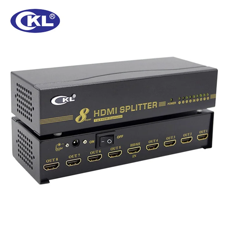 Ckl hd-98 Высокое качество 1*8 8 Порты и разъёмы HDMI Splitter Поддержка 1.4 В 3D 1080 P для ПК Мониторы HDTV